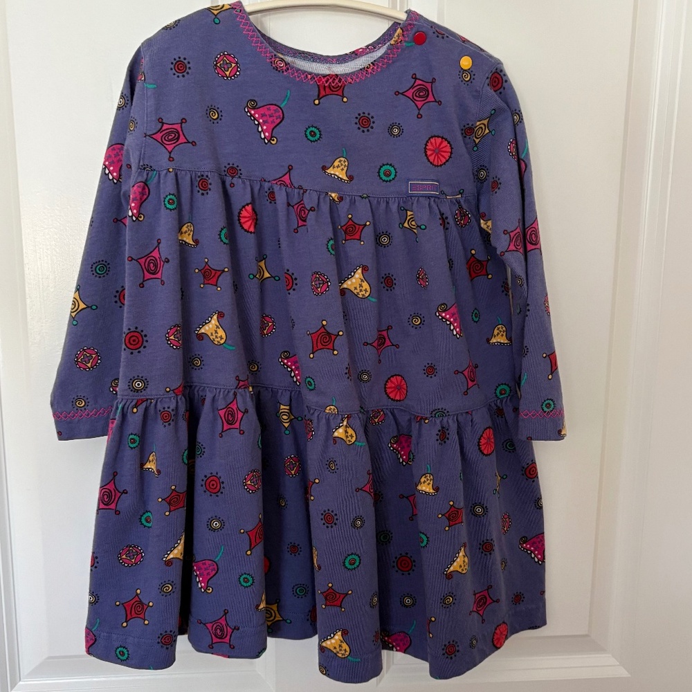 ESPRIT Purple Flowered Dress - Size 4T